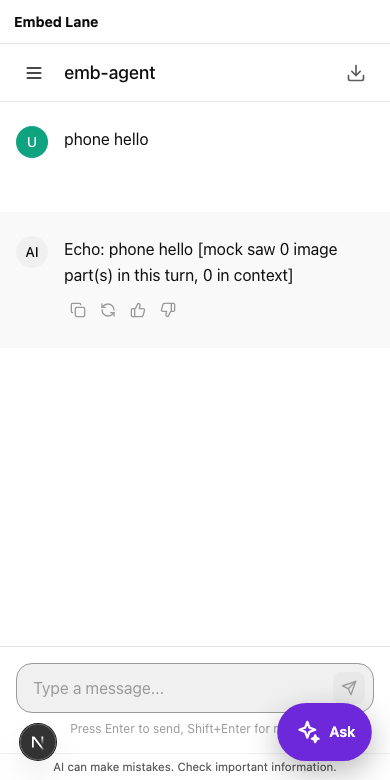 The bubble on a phone